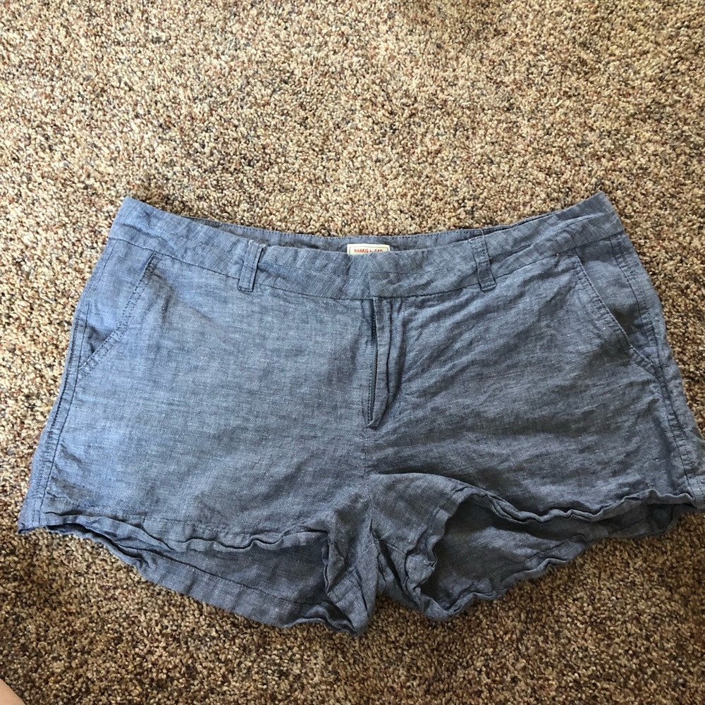 GAP size 16 blue linen shorts